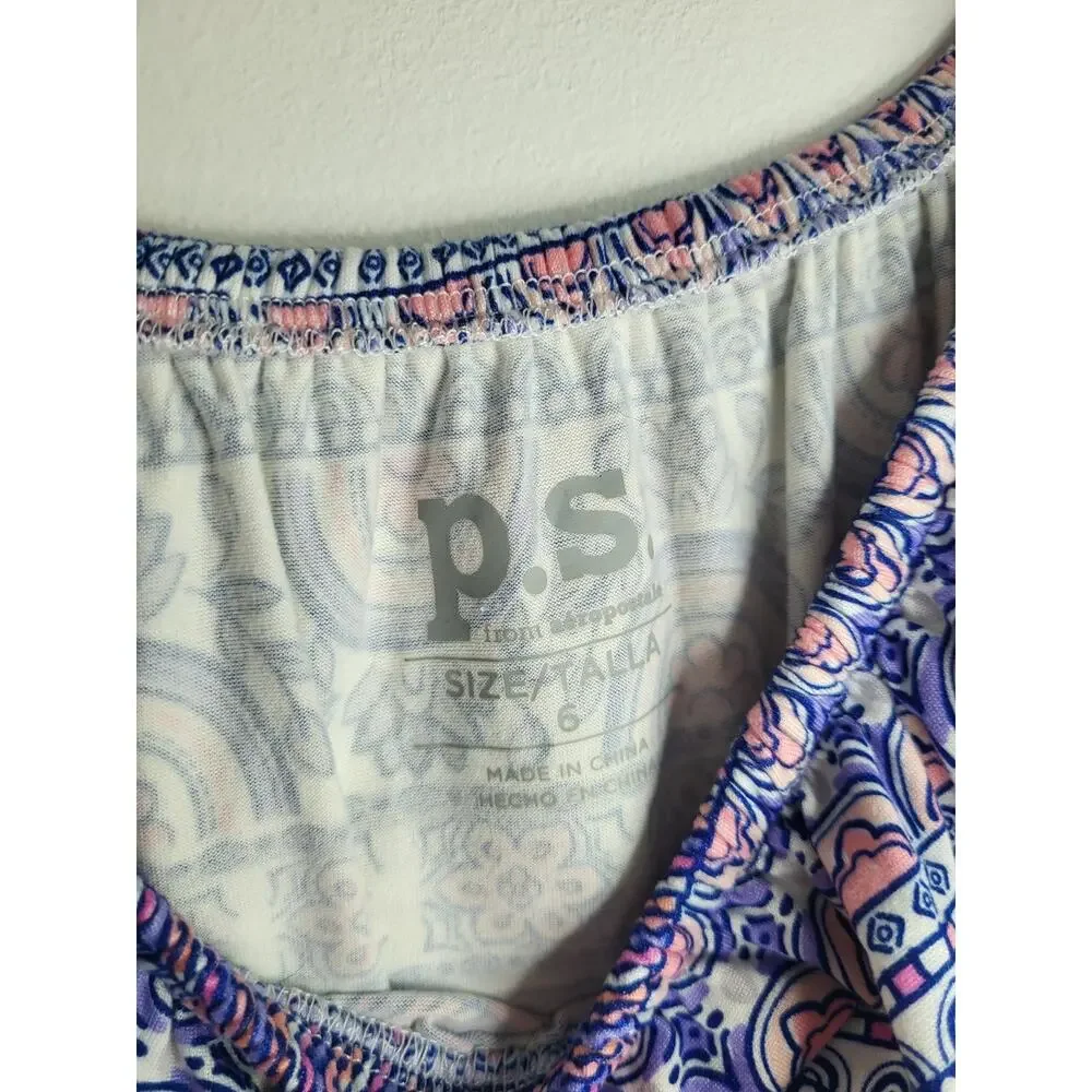 NWT P.S. From Aéropostale Boho Floral Paisley Ruffle Off-Shoulder Romper Shorts
